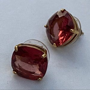 Kate Spade Square Maroon Stud Earrings